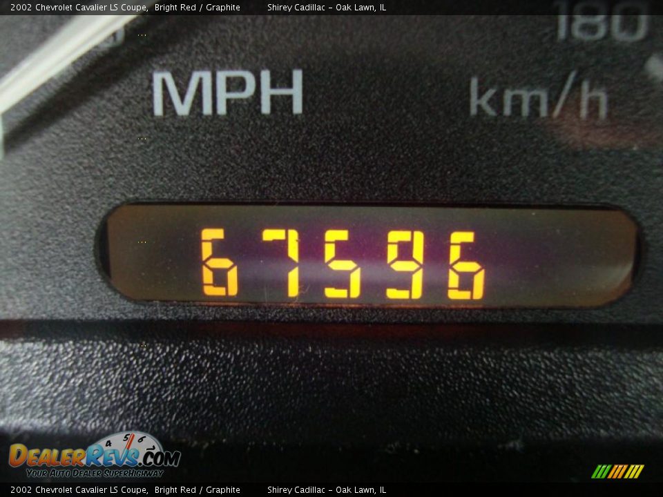 2002 Chevrolet Cavalier LS Coupe Bright Red / Graphite Photo #20