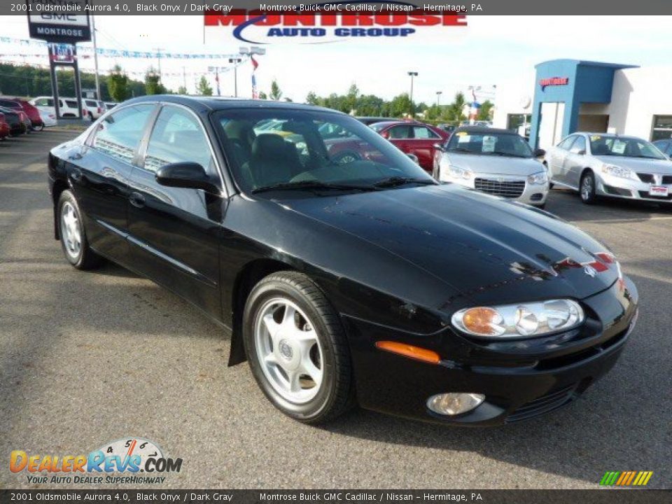 2001 Oldsmobile Aurora 4.0 Black Onyx / Dark Gray Photo #3
