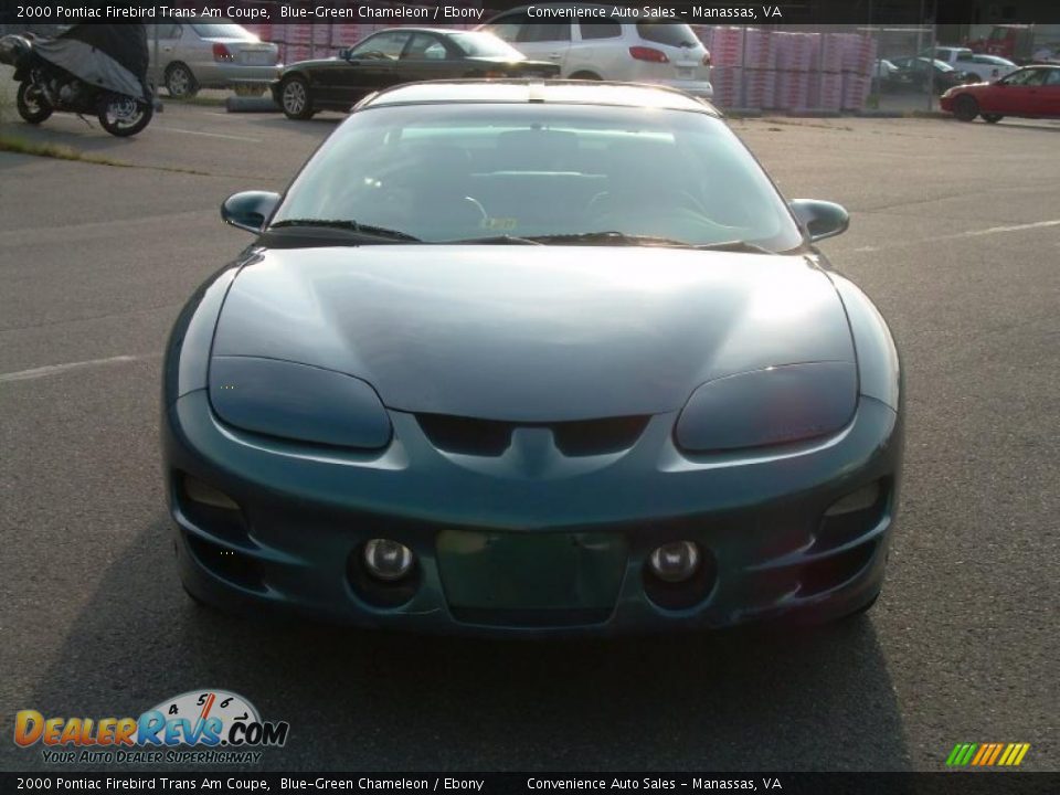 2000 Pontiac Firebird Trans Am Coupe Blue-Green Chameleon / Ebony Photo #3