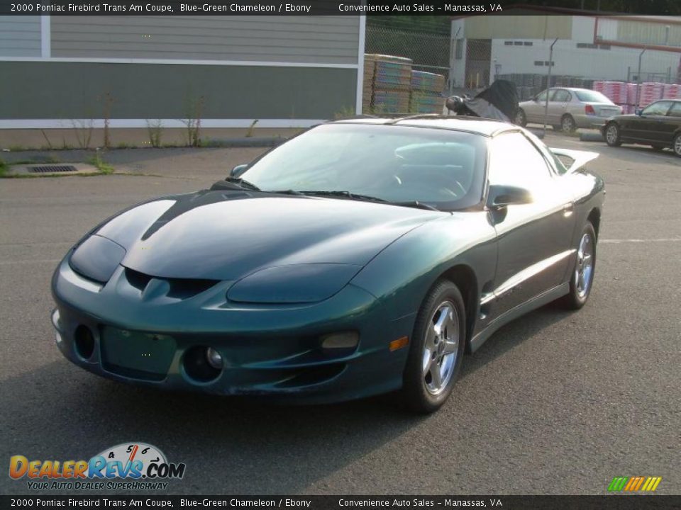 2000 Pontiac Firebird Trans Am Coupe Blue-Green Chameleon / Ebony Photo #4