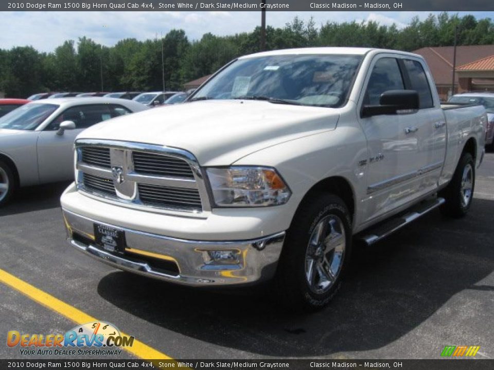 2010 Dodge Ram 1500 Big Horn Quad Cab 4x4 Stone White / Dark Slate/Medium Graystone Photo #1