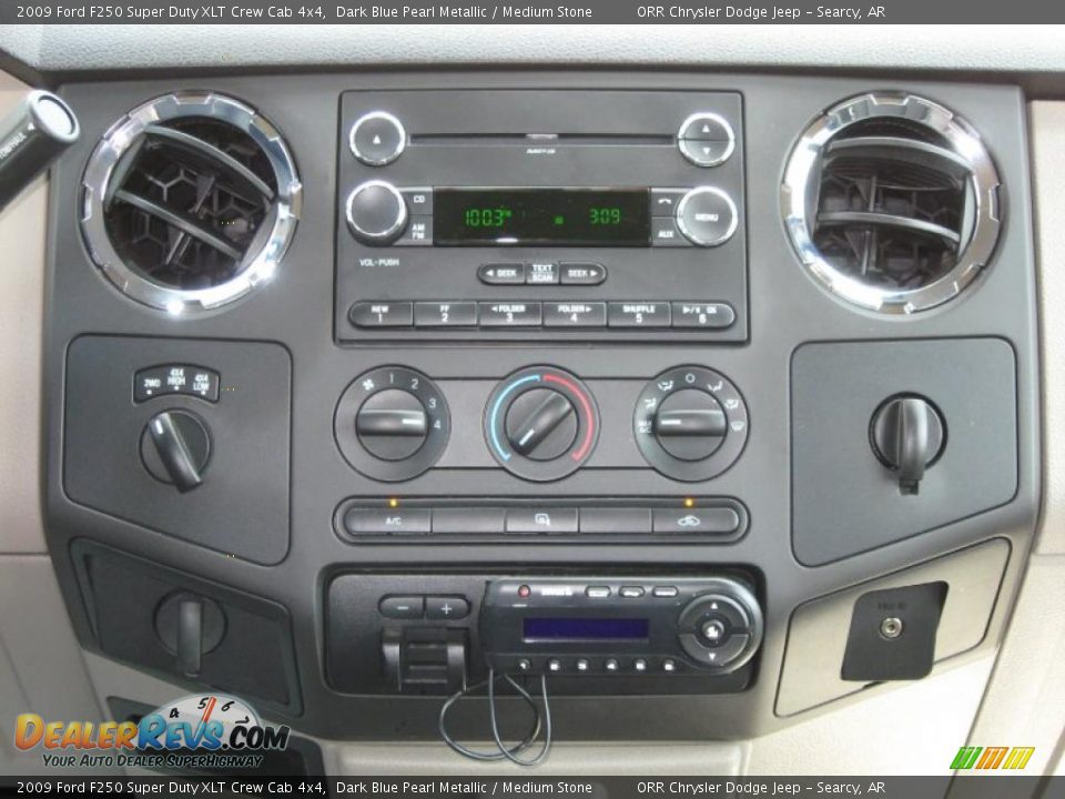 2009 Ford F250 Super Duty XLT Crew Cab 4x4 Dark Blue Pearl Metallic / Medium Stone Photo #11