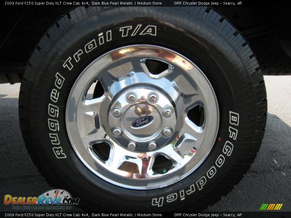 2009 Ford F250 Super Duty XLT Crew Cab 4x4 Dark Blue Pearl Metallic / Medium Stone Photo #20