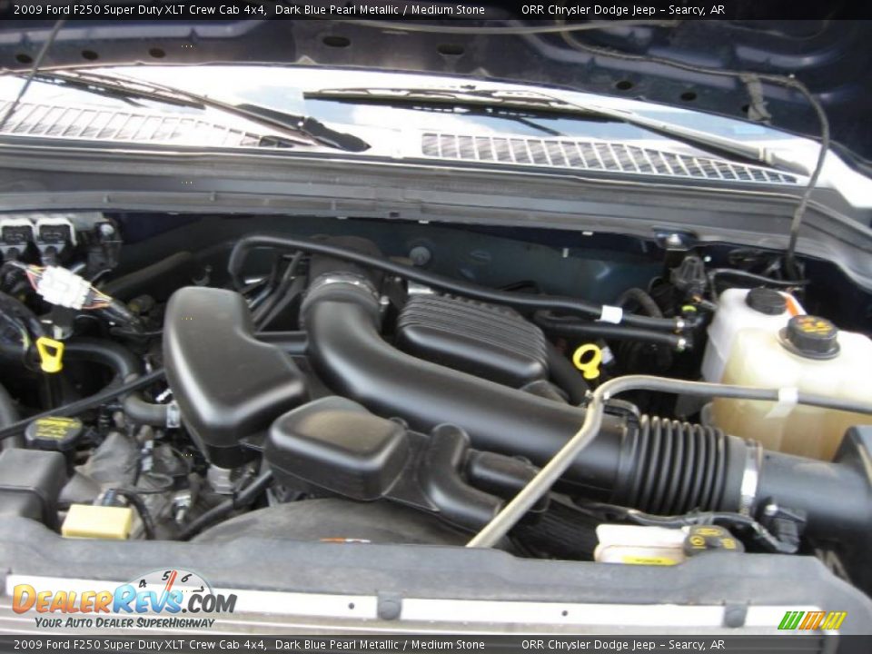 2009 Ford F250 Super Duty XLT Crew Cab 4x4 Dark Blue Pearl Metallic / Medium Stone Photo #22