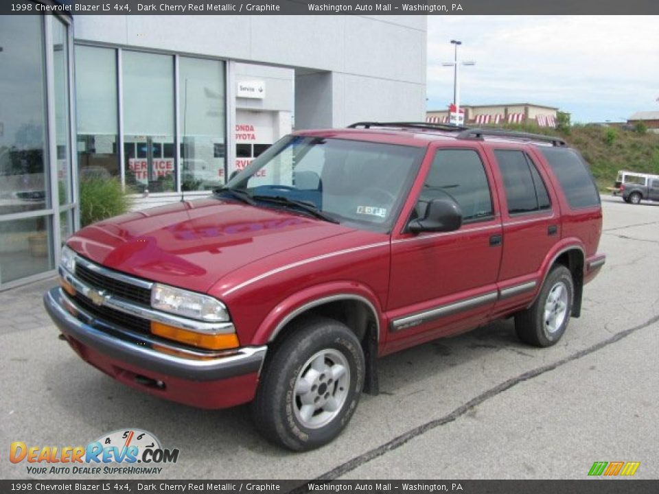 1998 Chevrolet Blazer LS 4x4 Dark Cherry Red Metallic / Graphite Photo #2