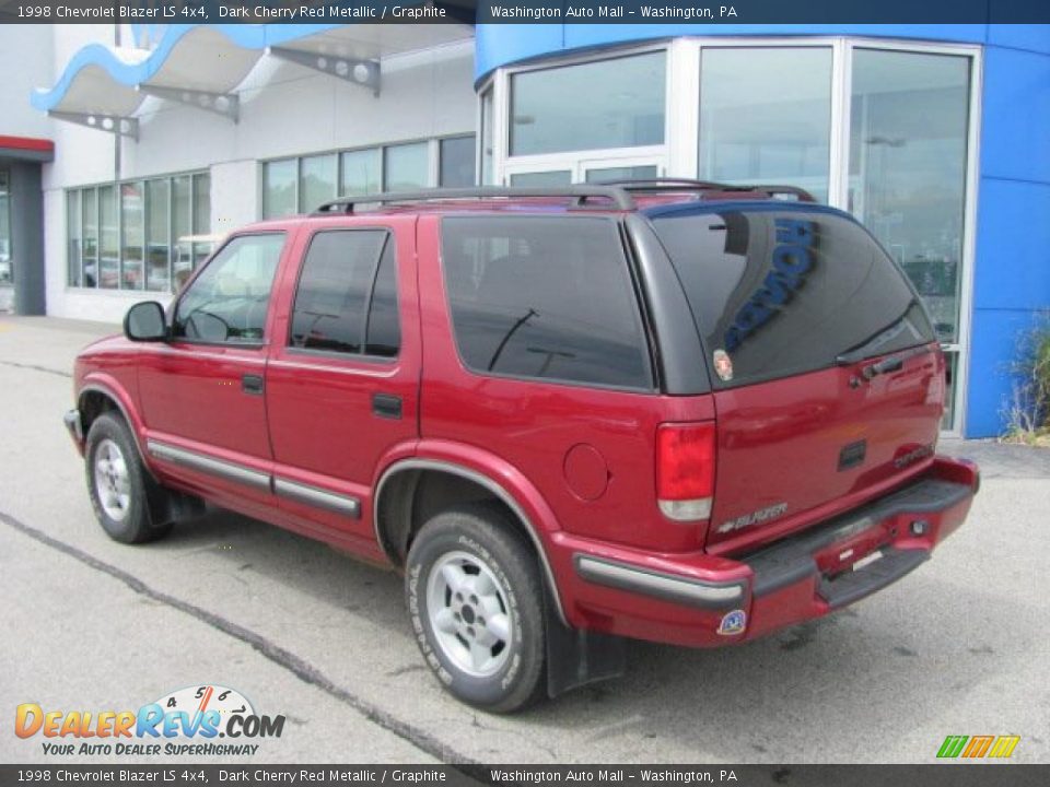1998 Chevrolet Blazer LS 4x4 Dark Cherry Red Metallic / Graphite Photo #4