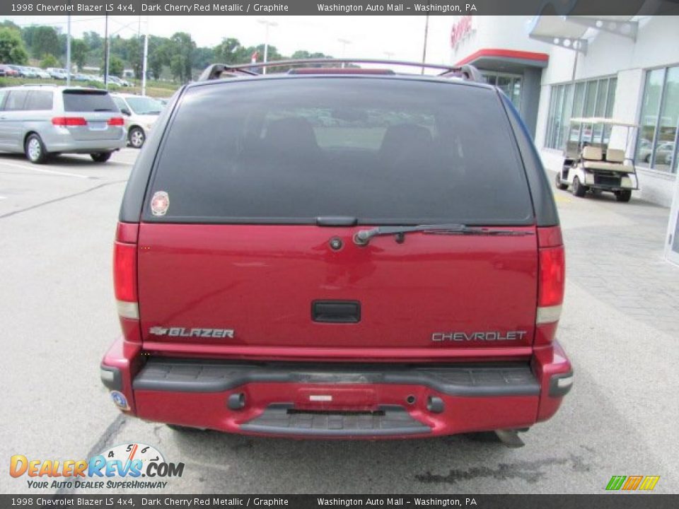 1998 Chevrolet Blazer LS 4x4 Dark Cherry Red Metallic / Graphite Photo #5