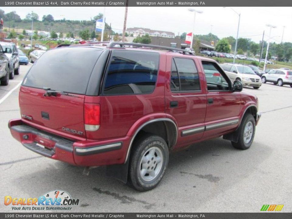 1998 Chevrolet Blazer LS 4x4 Dark Cherry Red Metallic / Graphite Photo #6