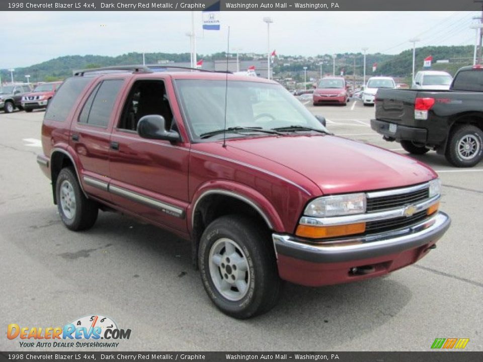 1998 Chevrolet Blazer LS 4x4 Dark Cherry Red Metallic / Graphite Photo #8