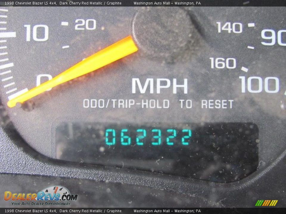 1998 Chevrolet Blazer LS 4x4 Dark Cherry Red Metallic / Graphite Photo #20