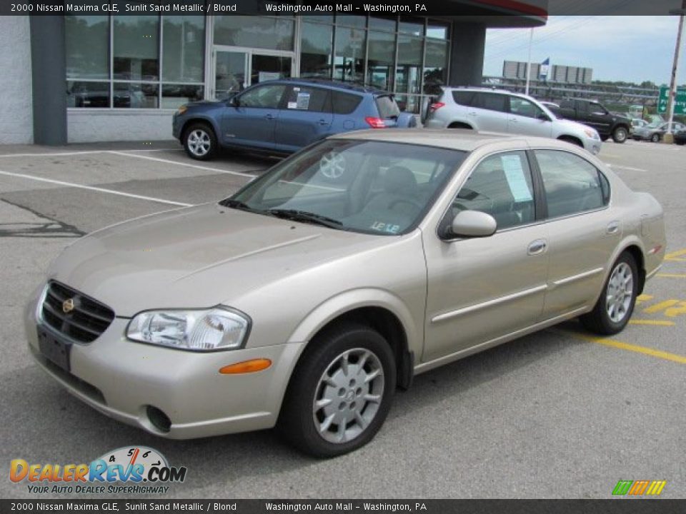 2000 Nissan Maxima GLE Sunlit Sand Metallic / Blond Photo #2