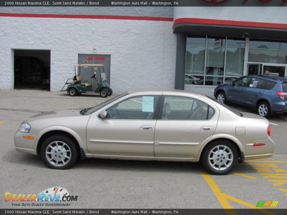 2000 Nissan Maxima GLE Sunlit Sand Metallic / Blond Photo #3