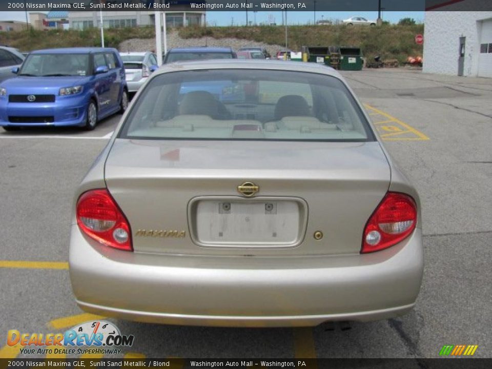 2000 Nissan Maxima GLE Sunlit Sand Metallic / Blond Photo #6