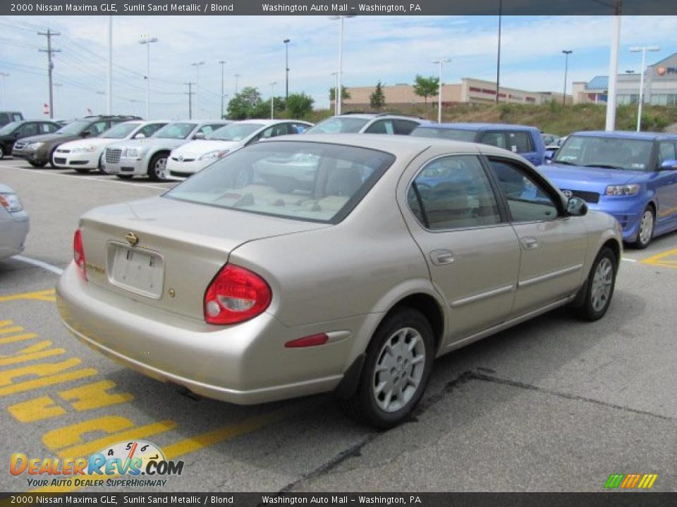 2000 Nissan Maxima GLE Sunlit Sand Metallic / Blond Photo #7