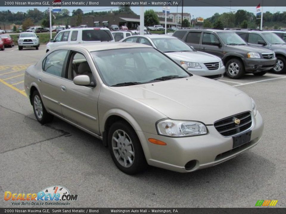 2000 Nissan Maxima GLE Sunlit Sand Metallic / Blond Photo #9