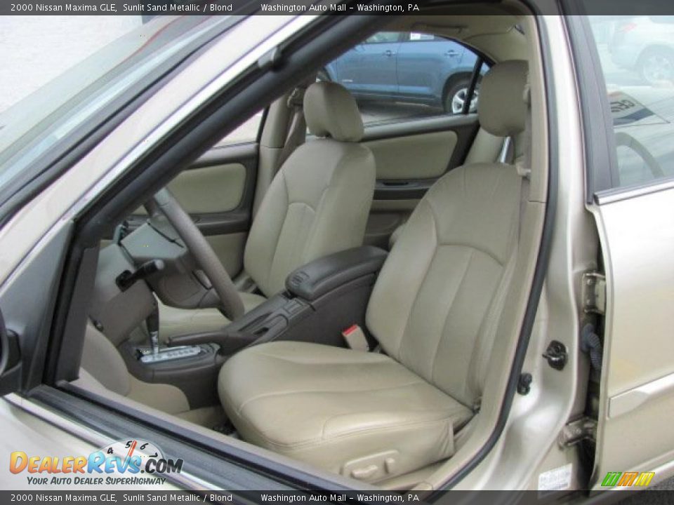 2000 Nissan Maxima GLE Sunlit Sand Metallic / Blond Photo #13