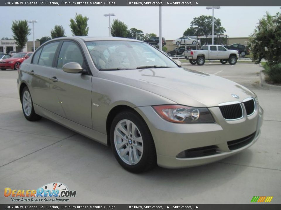 2007 BMW 3 Series 328i Sedan Platinum Bronze Metallic / Beige Photo #2