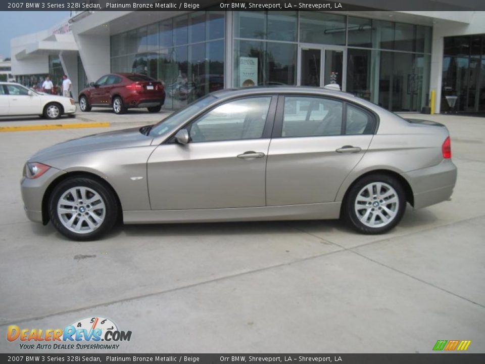 2007 BMW 3 Series 328i Sedan Platinum Bronze Metallic / Beige Photo #3