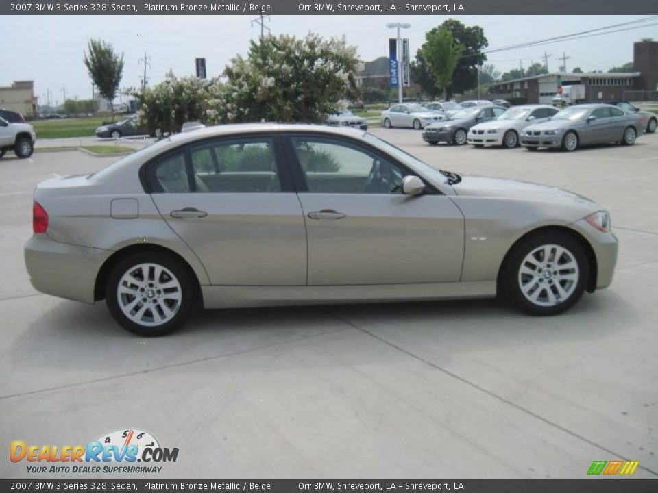 2007 BMW 3 Series 328i Sedan Platinum Bronze Metallic / Beige Photo #4