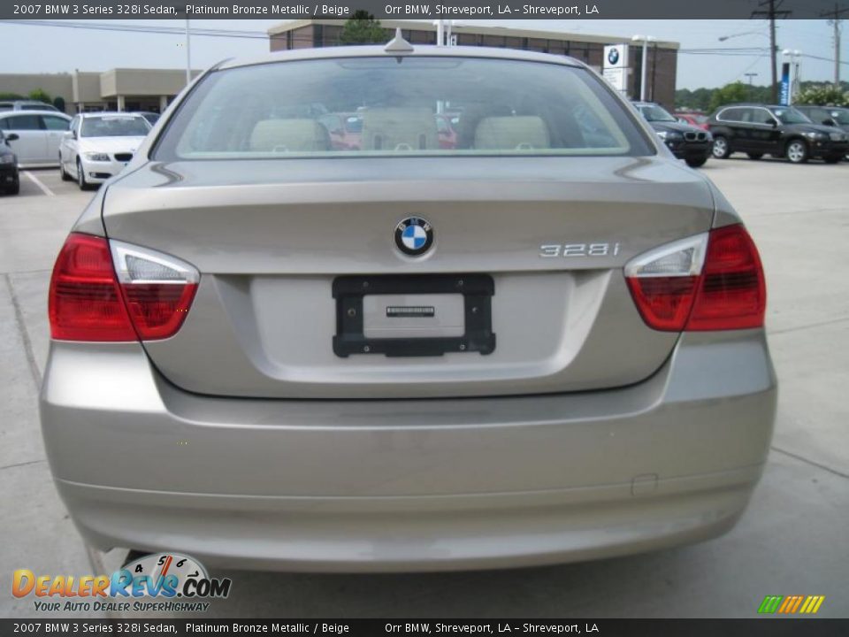 2007 BMW 3 Series 328i Sedan Platinum Bronze Metallic / Beige Photo #6