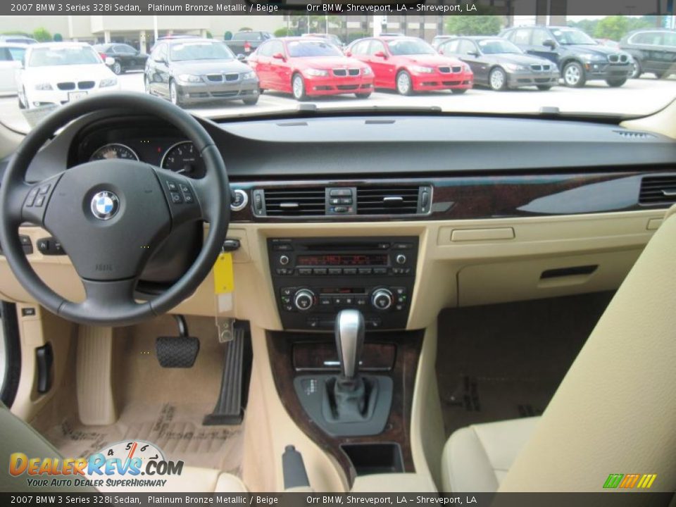 2007 BMW 3 Series 328i Sedan Platinum Bronze Metallic / Beige Photo #10