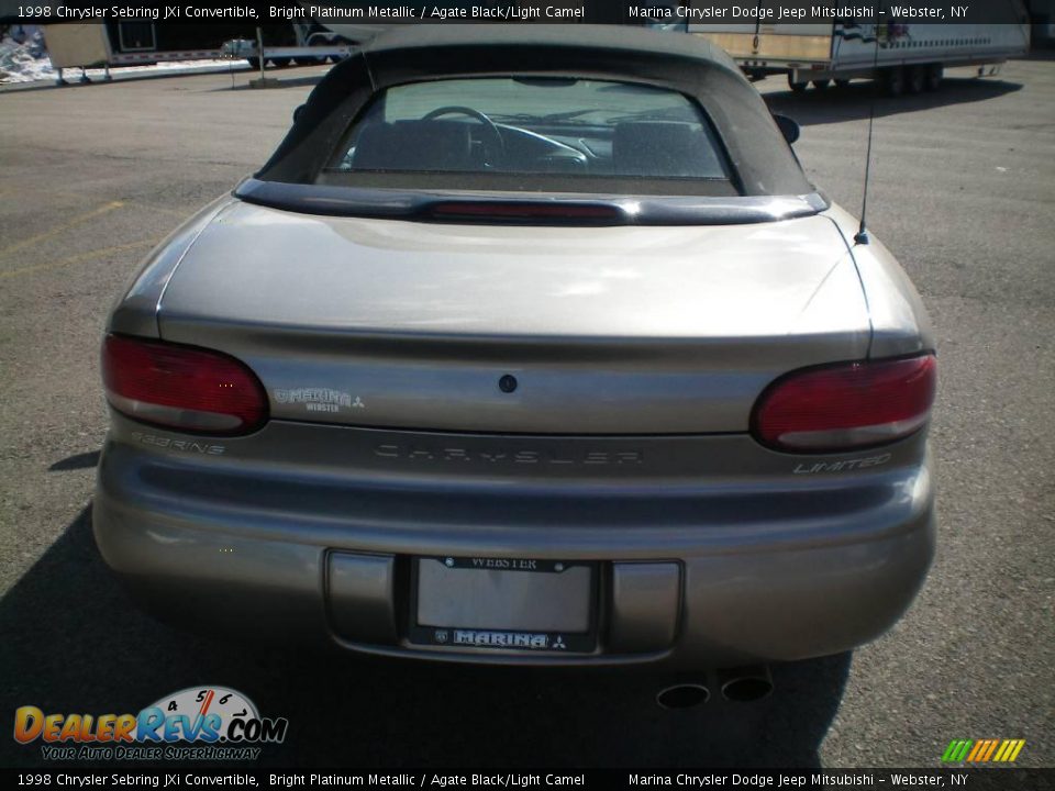 1998 Chrysler Sebring JXi Convertible Bright Platinum Metallic / Agate Black/Light Camel Photo #8