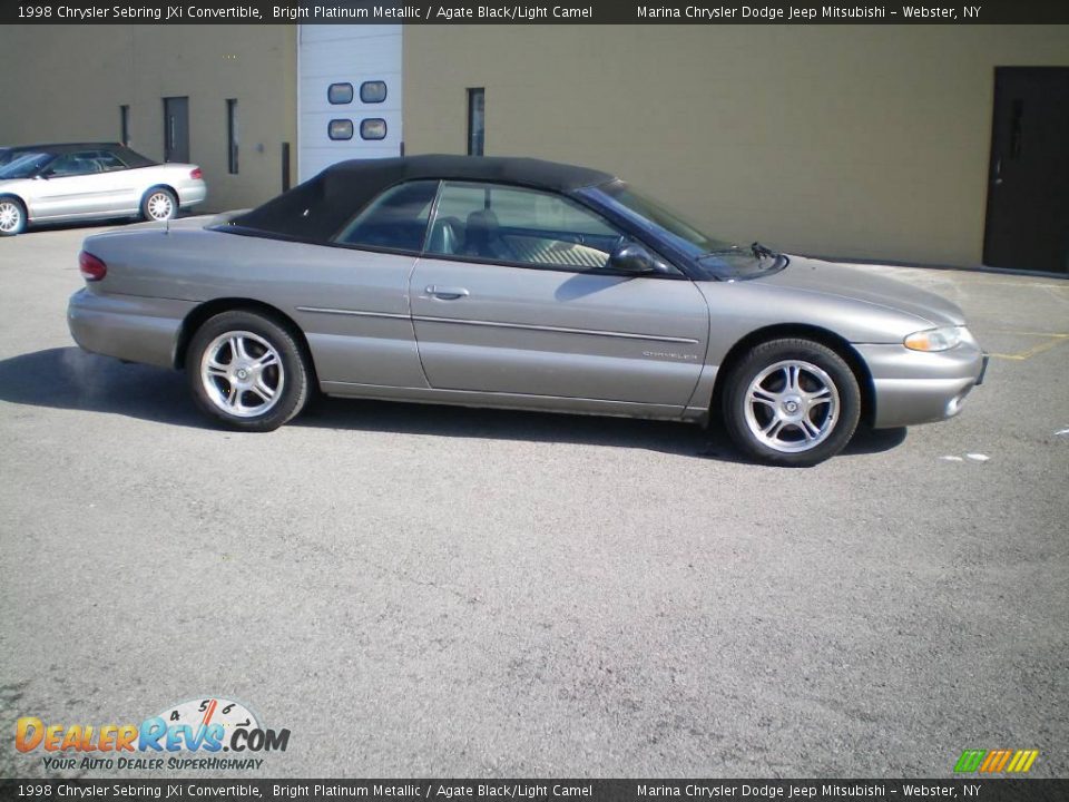 1998 Chrysler Sebring JXi Convertible Bright Platinum Metallic / Agate Black/Light Camel Photo #9