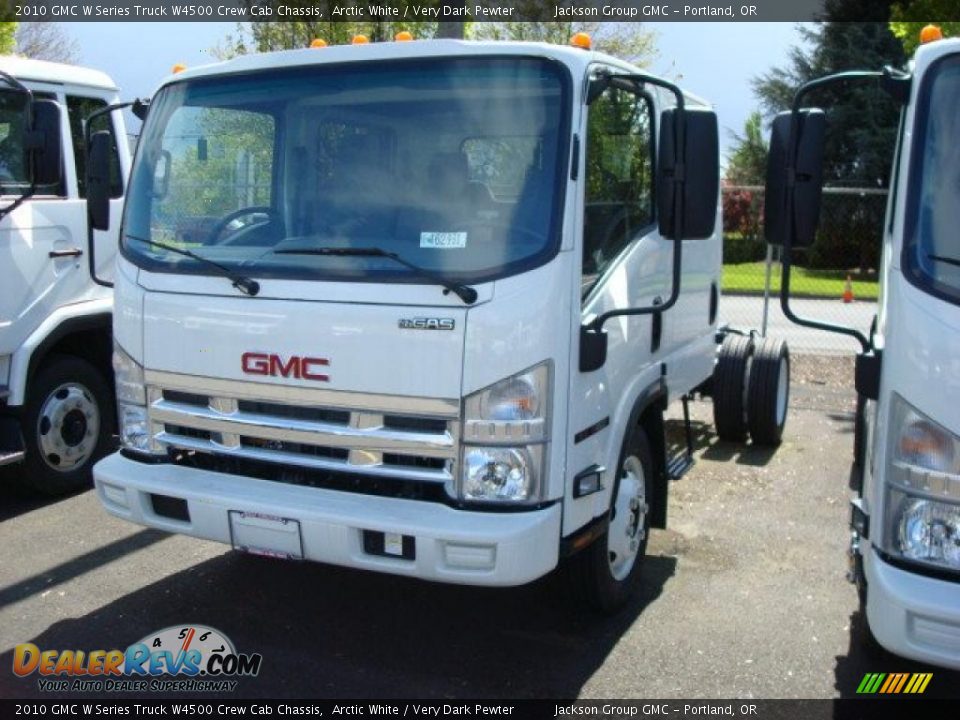 2010 GMC W Series Truck W4500 Crew Cab Chassis Arctic White / Very Dark Pewter Photo #1