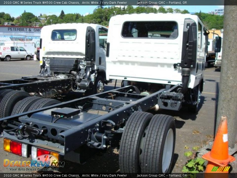 2010 GMC W Series Truck W4500 Crew Cab Chassis Arctic White / Very Dark Pewter Photo #5