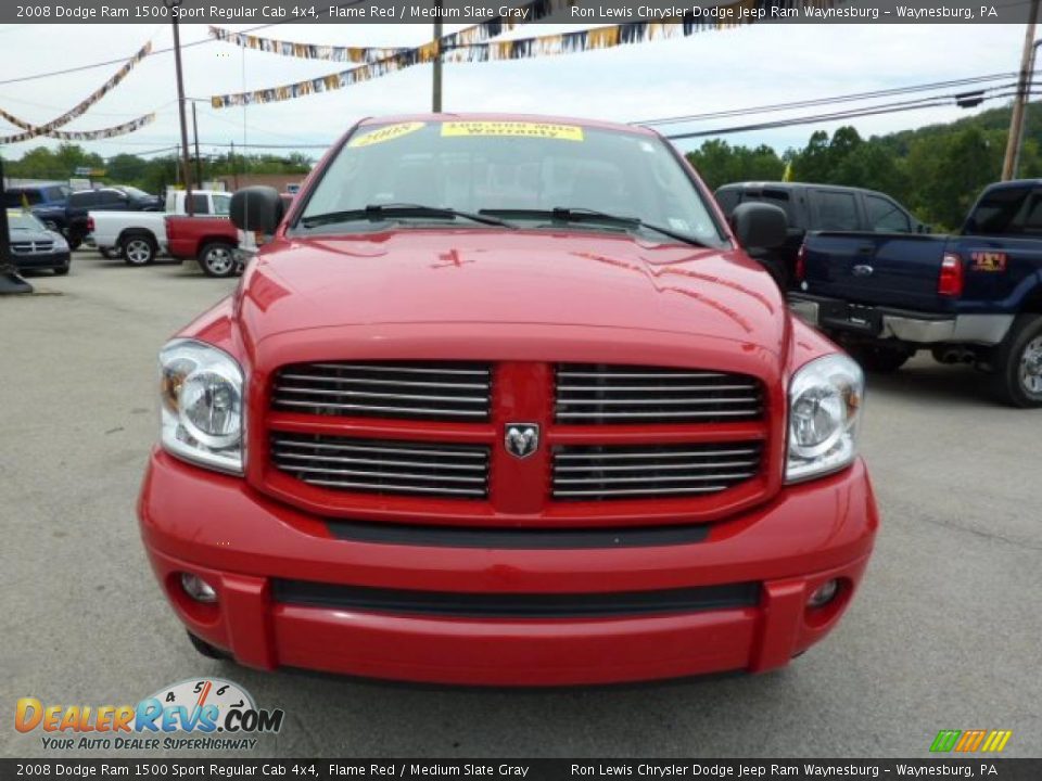 2008 Dodge Ram 1500 Sport Regular Cab 4x4 Flame Red / Medium Slate Gray Photo #10