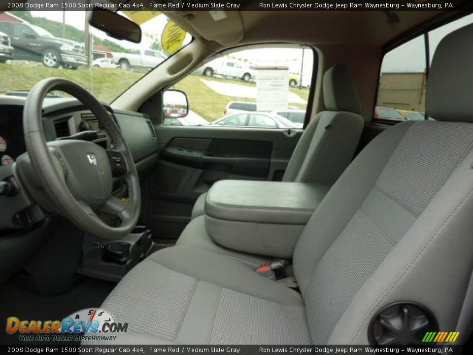 2008 Dodge Ram 1500 Sport Regular Cab 4x4 Flame Red / Medium Slate Gray Photo #12