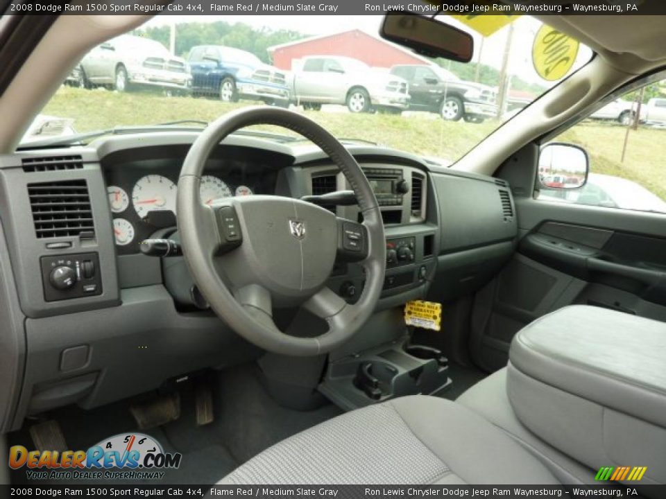 2008 Dodge Ram 1500 Sport Regular Cab 4x4 Flame Red / Medium Slate Gray Photo #13