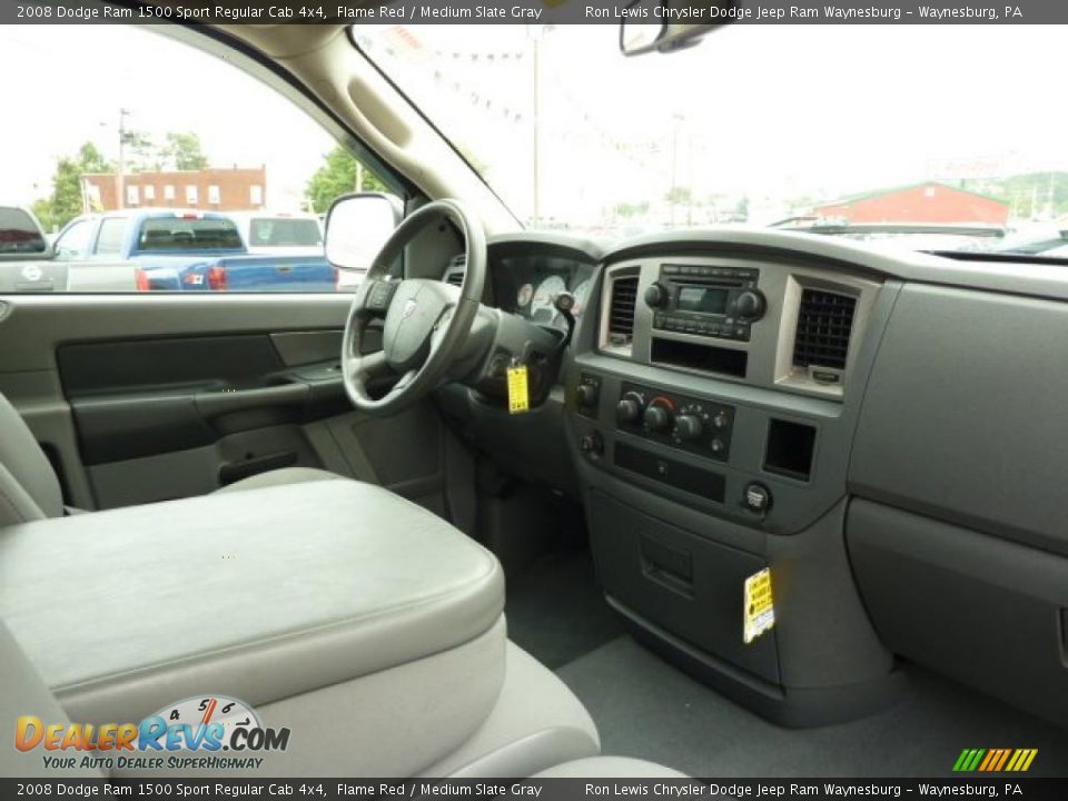 2008 Dodge Ram 1500 Sport Regular Cab 4x4 Flame Red / Medium Slate Gray Photo #18