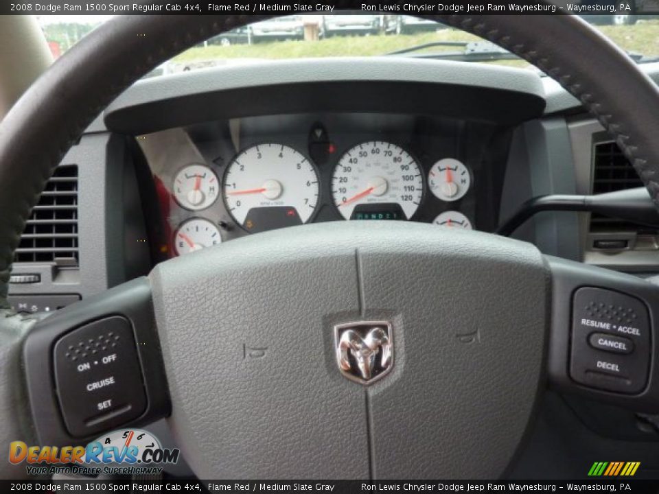 2008 Dodge Ram 1500 Sport Regular Cab 4x4 Flame Red / Medium Slate Gray Photo #24
