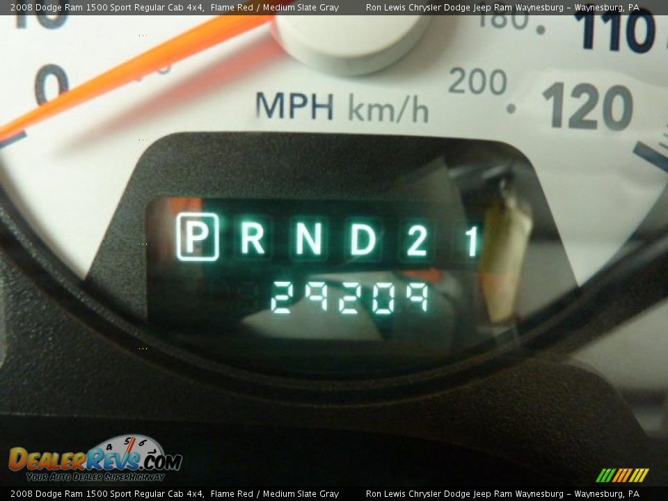 2008 Dodge Ram 1500 Sport Regular Cab 4x4 Flame Red / Medium Slate Gray Photo #25