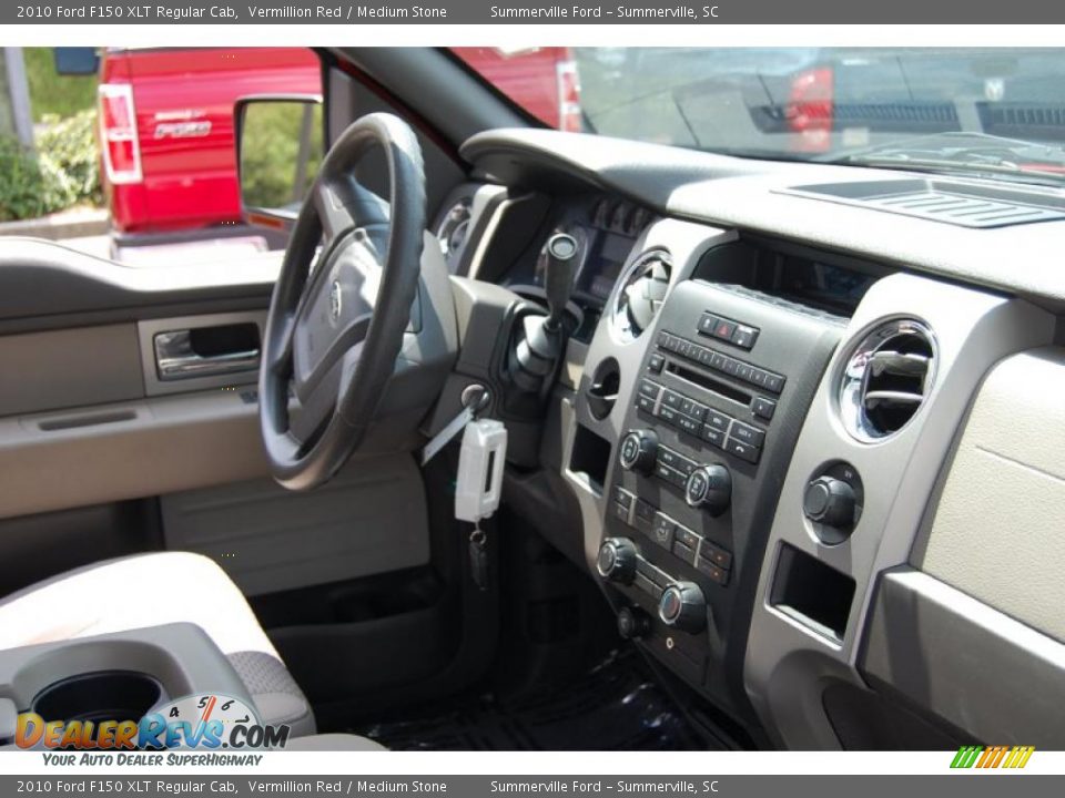 2010 Ford F150 XLT Regular Cab Vermillion Red / Medium Stone Photo #9