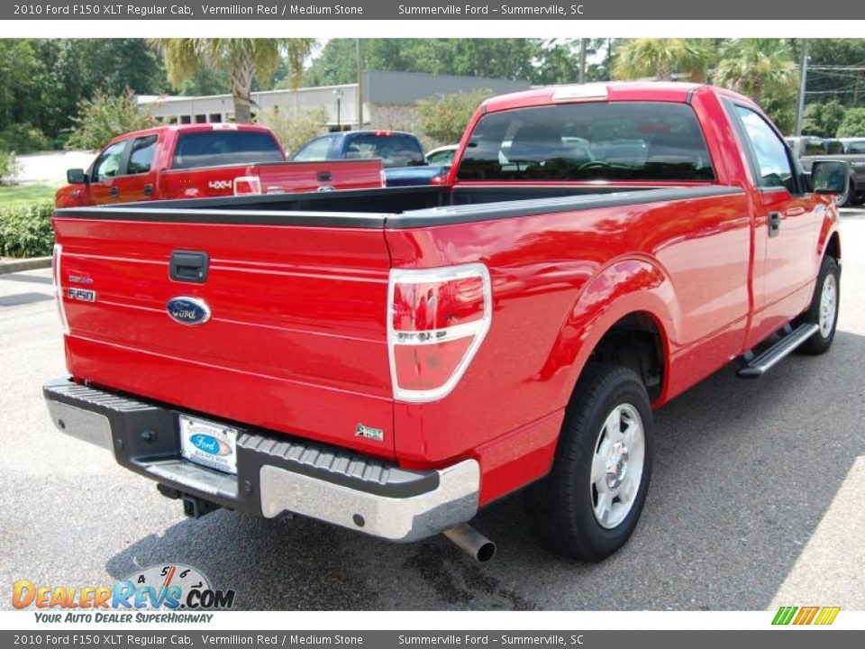 2010 Ford F150 XLT Regular Cab Vermillion Red / Medium Stone Photo #14