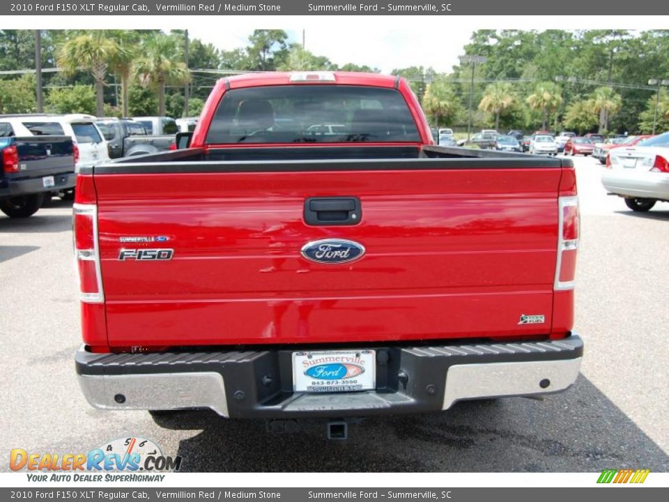 2010 Ford F150 XLT Regular Cab Vermillion Red / Medium Stone Photo #15