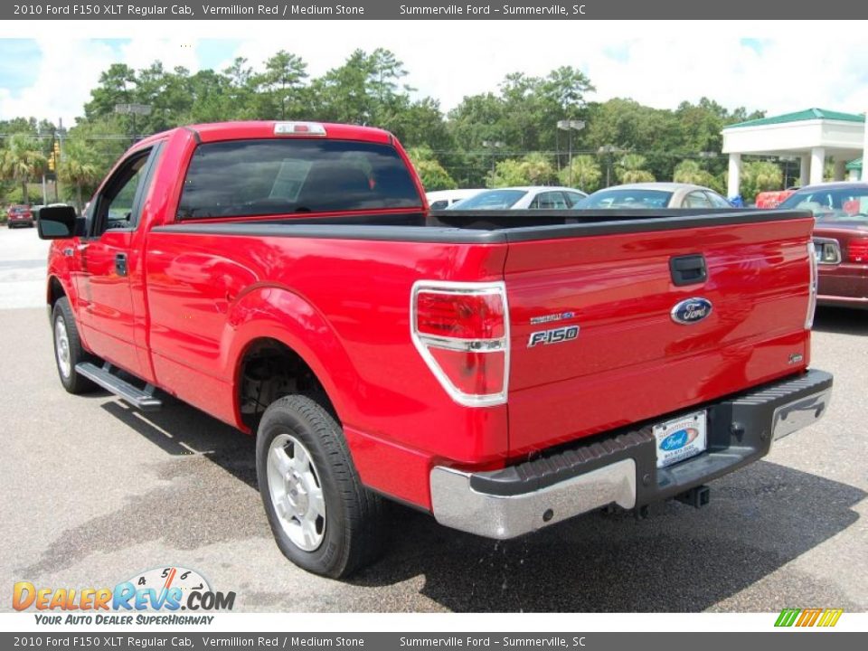 2010 Ford F150 XLT Regular Cab Vermillion Red / Medium Stone Photo #16