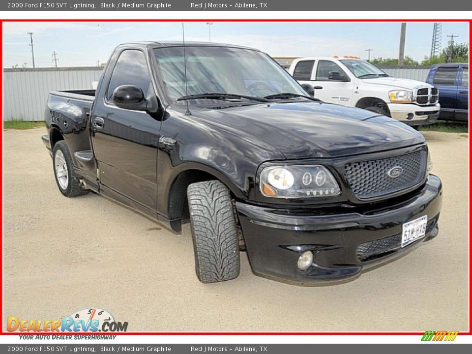 2000 Ford F150 SVT Lightning Black / Medium Graphite Photo #10