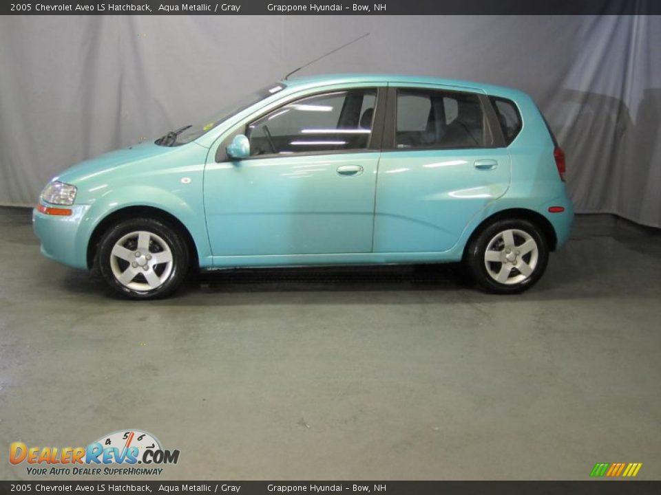 2005 Chevrolet Aveo LS Hatchback Aqua Metallic / Gray Photo #2