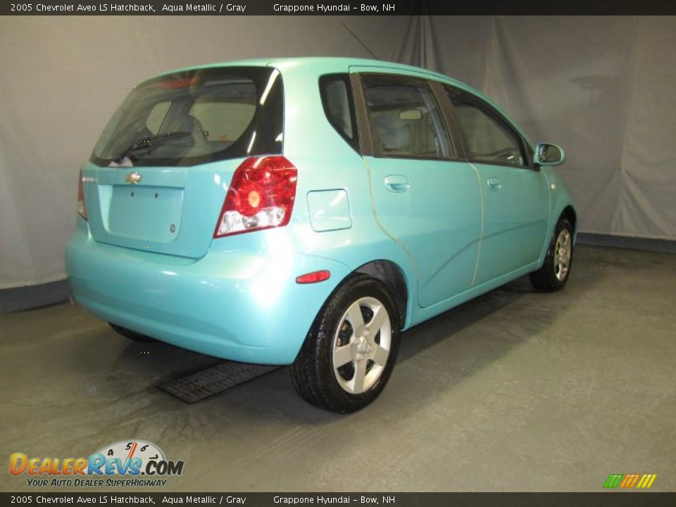 2005 Chevrolet Aveo LS Hatchback Aqua Metallic / Gray Photo #3