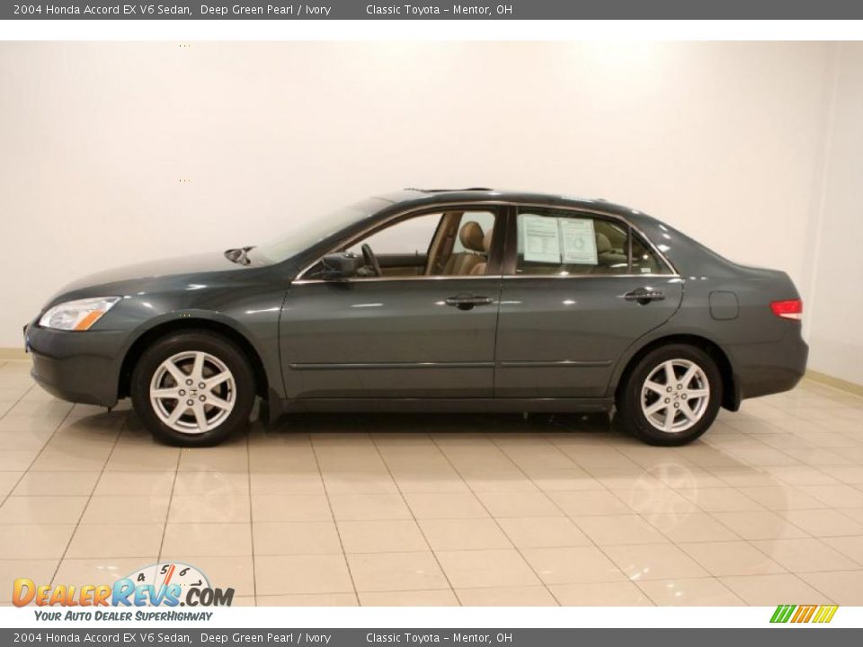 2004 Honda Accord EX V6 Sedan Deep Green Pearl / Ivory Photo #3