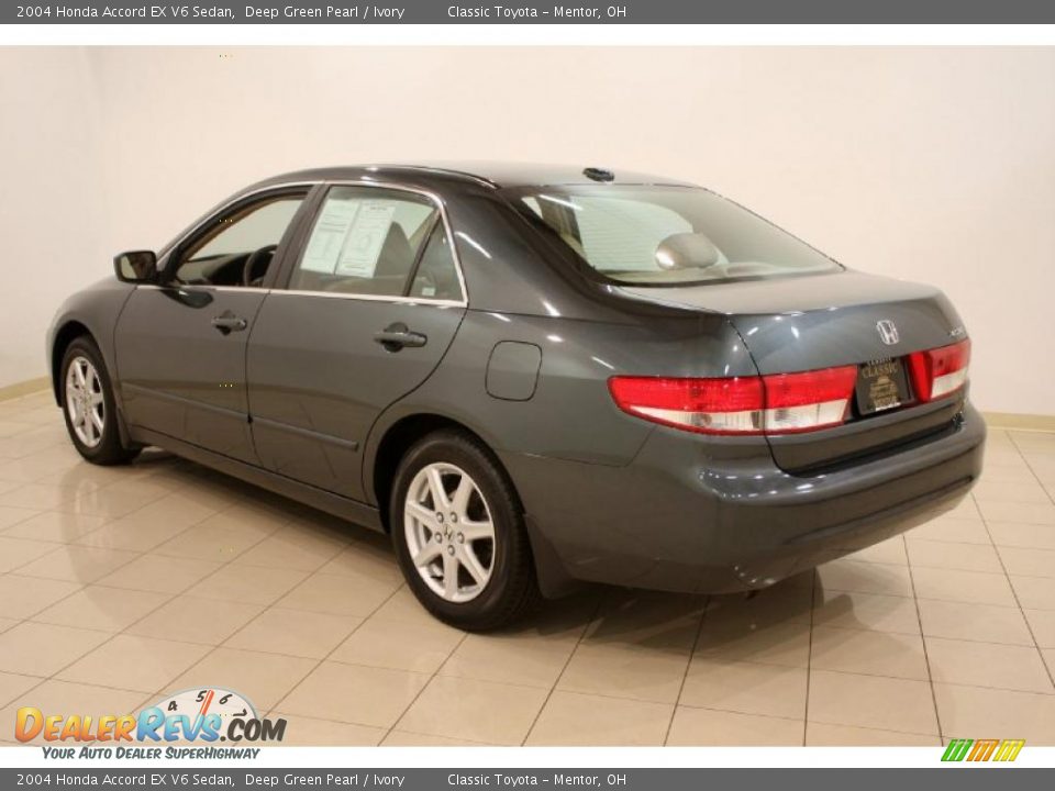 2004 Honda Accord EX V6 Sedan Deep Green Pearl / Ivory Photo #4