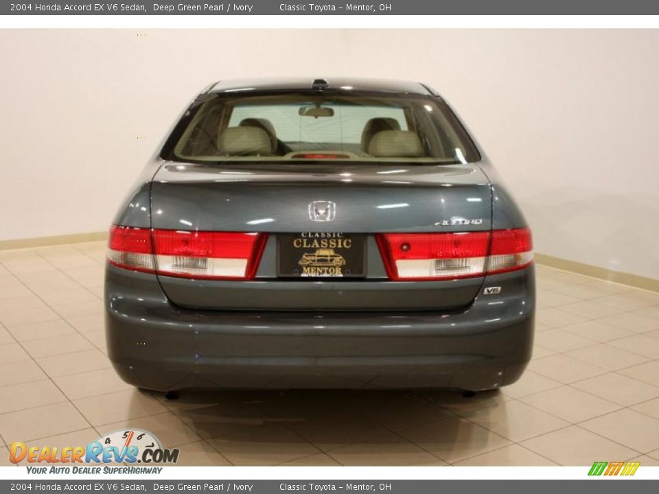 2004 Honda Accord EX V6 Sedan Deep Green Pearl / Ivory Photo #5