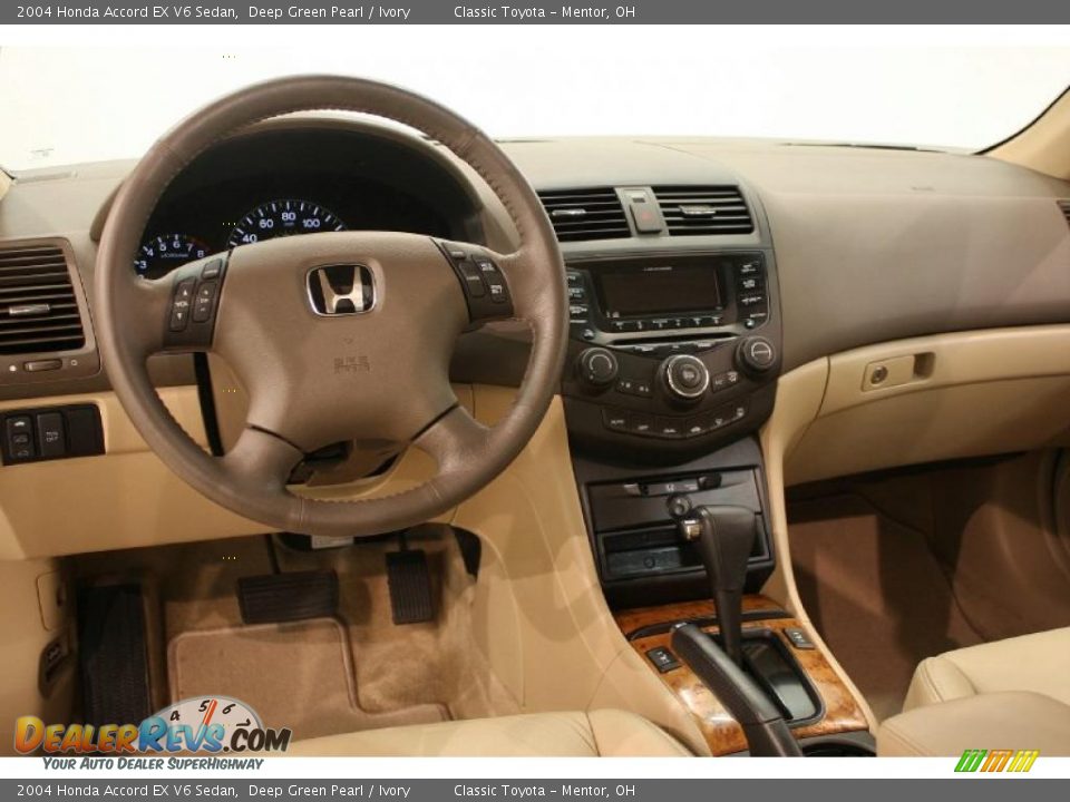 2004 Honda Accord EX V6 Sedan Deep Green Pearl / Ivory Photo #12