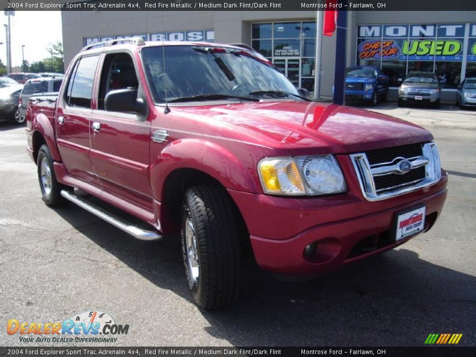 2004 Ford Explorer Sport Trac Adrenalin 4x4 Red Fire Metallic / Medium Dark Flint/Dark Flint Photo #7