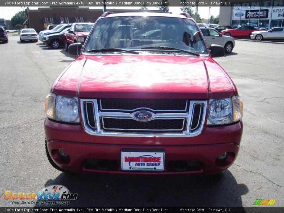 2004 Ford Explorer Sport Trac Adrenalin 4x4 Red Fire Metallic / Medium Dark Flint/Dark Flint Photo #8