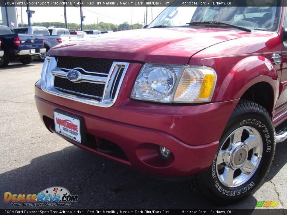 2004 Ford Explorer Sport Trac Adrenalin 4x4 Red Fire Metallic / Medium Dark Flint/Dark Flint Photo #9