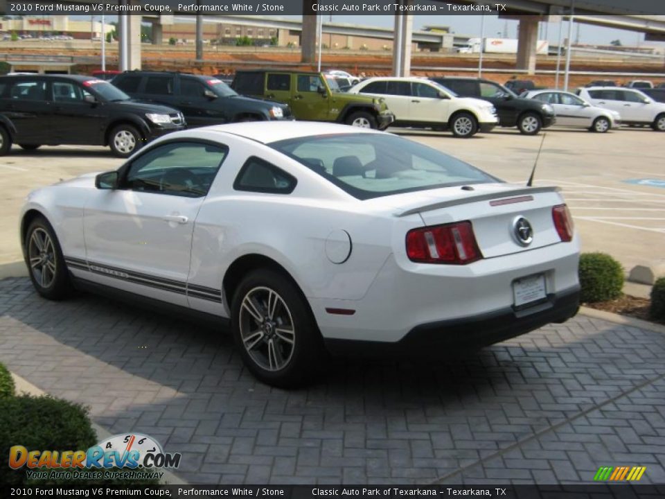 2010 Ford Mustang V6 Premium Coupe Performance White / Stone Photo #3